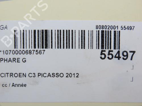 Used Left headlight CITROËN C3 Picasso (SH_) 1.6 VTi 120 (120 hp) 30978897