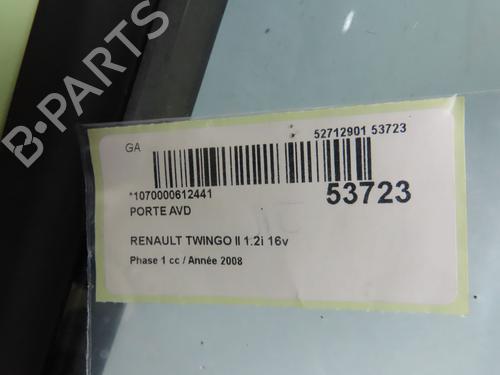 Used Right front door RENAULT TWINGO II (CN0_) 1.2 16V (CN0K, CN0V, CN0A) (76 hp) 30740786
