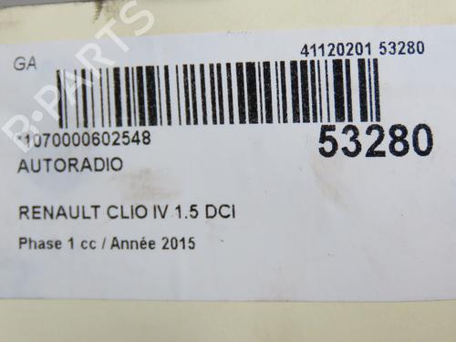 Used Radio RENAULT CLIO IV (BH_) 1.5 dCi 90 (90 hp) 30955814