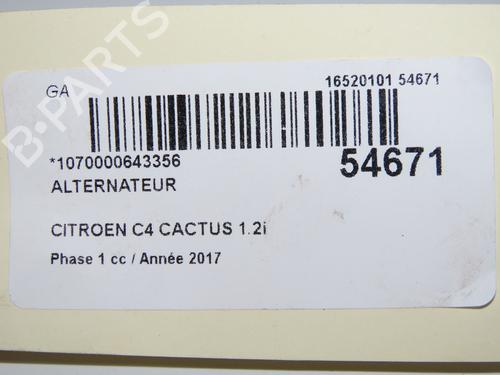 Alternator CITROËN C4 CACTUS 1.2 THP 110 | BP33893100M7  - Image 9
