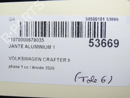 Rim VW CRAFTER Van (SY_, SX_) 2.0 TDI FWD (SYB, SYC, SYD) | BP30139219C45 