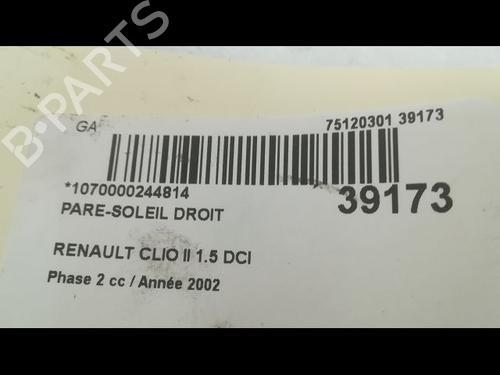 Pare-soleil droit RENAULT CLIO II (BB_, CB_) 1.5 dCi (B/CB07) (65 hp) 23177460