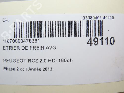 Left front brake caliper PEUGEOT RCZ 2.0 HDi | BP24358832M105