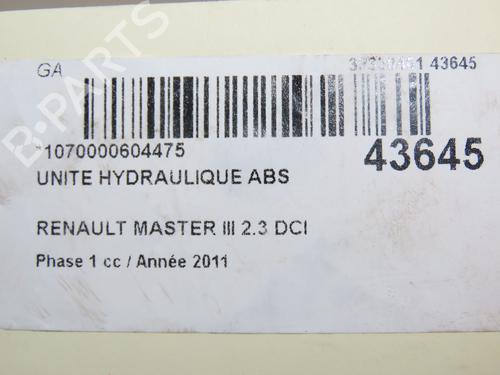 ABS pump RENAULT MASTER III Van (FV) 2.3 dCi 125 FWD (FV0C, FV0D, FV0G, FV0H, FV0J, FV0K,... | BP28967597M43 - Image 6