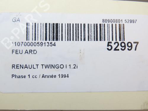 Used Right taillight RENAULT TWINGO I (C06_) 1.2 (C063, C064) (55 hp) 28832680