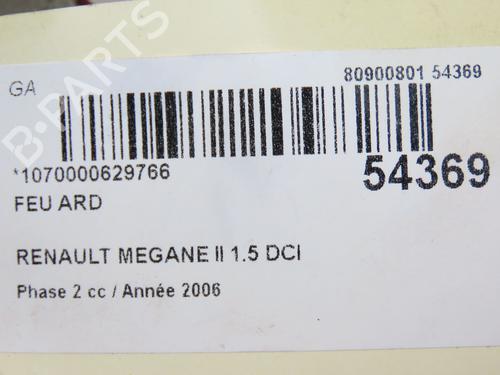 Used Right taillight RENAULT MEGANE II Estate (KM0/1_) 1.5 dCi (KM16, KM1E) (106 hp) 28832732