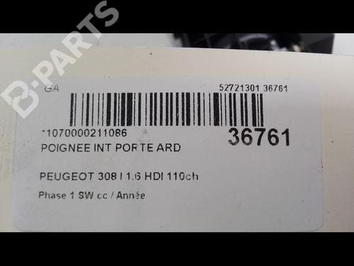 Rear right interior door handle PEUGEOT 308 SW I (4E_, 4H_) 1.6 HDi | BP9604565I16 