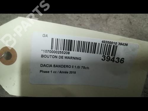 Warning switch DACIA SANDERO II 1.0 SCe 75 (B8JC, B8JD) | BP9610301I22 
