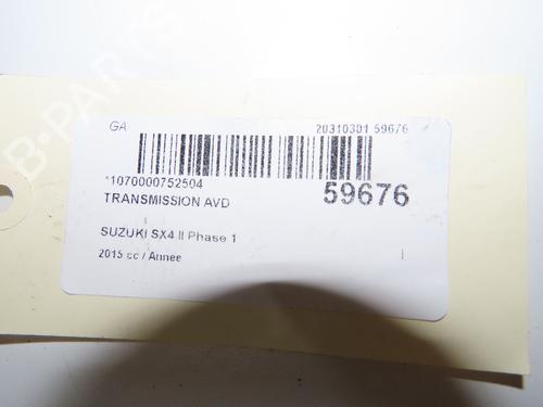 right-front-driveshaft-suzuki-sx4-s-cross-jy-2013-39453432 main image