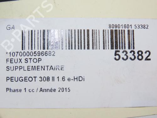 Used Third brake light PEUGEOT 308 II (LB_, LP_, LW_, LH_, L3_) 1.6 HDi / BlueHDi 115 (115 hp) 28969741