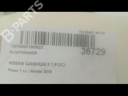 Interior roof light NISSAN QASHQAI II (J11, J11_) 1.6 dCi | BP9603570I8 