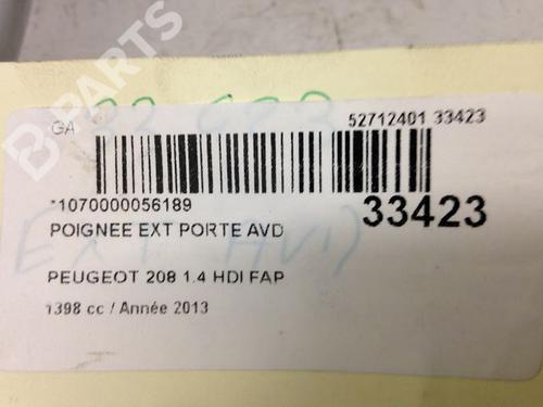 Front right exterior door handle PEUGEOT 208 I (CA_, CC_) 1.4 HDi | BP9594545C129 