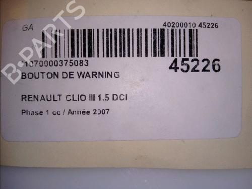 Warning switch RENAULT CLIO III (BR0/1, CR0/1) 1.5 dCi (C/BR0G, C/BR1G) | BP23174259I22 - Image 4