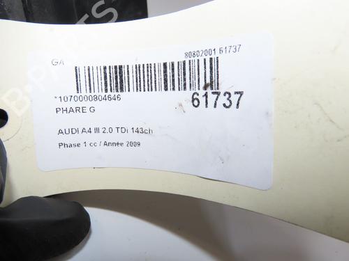 Used Left headlight Left headlight AUDI A4 B8 (8K2) 2.0 TDI (150 hp) 39997110 39997110