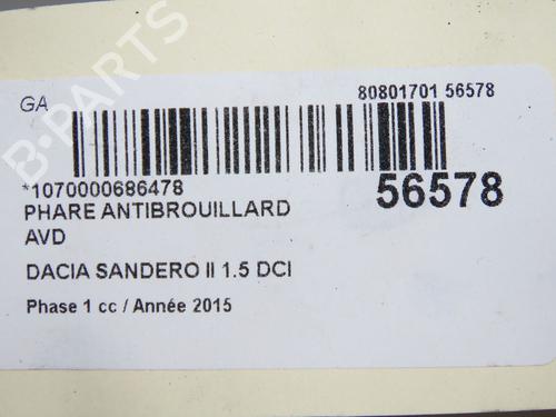 Right front fog light DACIA SANDERO II 1.5 dCi | BP33561873C31 - Image 6