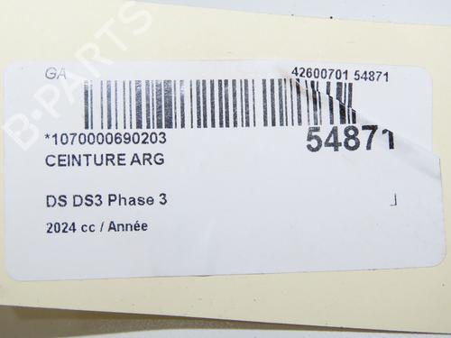 Pre-tensor trás esquerdo DS DS 3 / DS 3 CROSSBACK (UR_, UC_, UJ_) 1.2 PureTech 130 (URHNSS) (131 hp) 31865275