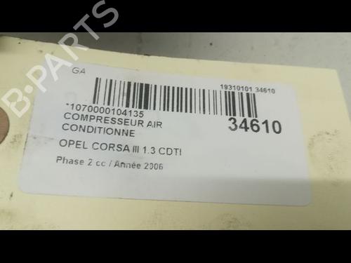 AC-Kompressor OPEL CORSA C (X01) 1.3 CDTI (F08, F68) (70 hp) 9598166