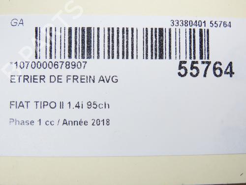Left front brake caliper FIAT TIPO Hatchback (356_, 357_) 1.4 (356HXA1B, 357) | BP30164313M105 