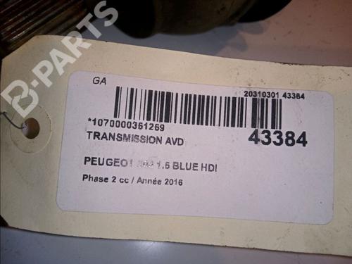 Right front driveshaft PEUGEOT 208 I (CA_, CC_) 1.6 BlueHDi 100 | BP11099823M39 