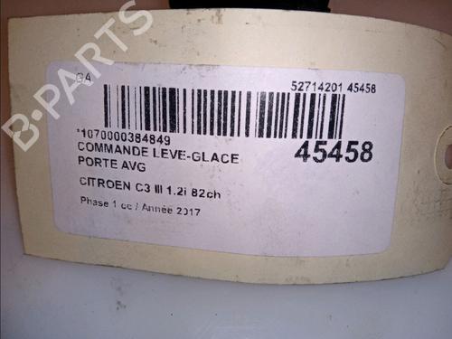 Used Left front window switch Left front window switch CITROËN C3 III (SX) 1.2 VTi 82 (82 hp) 11103020 11103020
