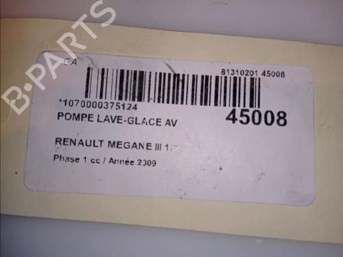 Sprinklervæskepumpe RENAULT MEGANE III Hatchback (BZ0/1_, B3_) 1.6 16V Hi-Flex (BZ03) | BP14881684E24 
