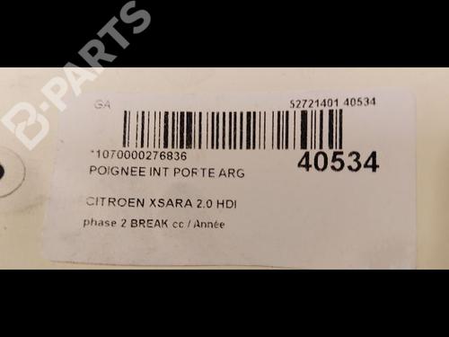 Venstre bak invendig håndtak CITROËN XSARA Break (N2) 2.0 HDI 90 | BP9613635I15 