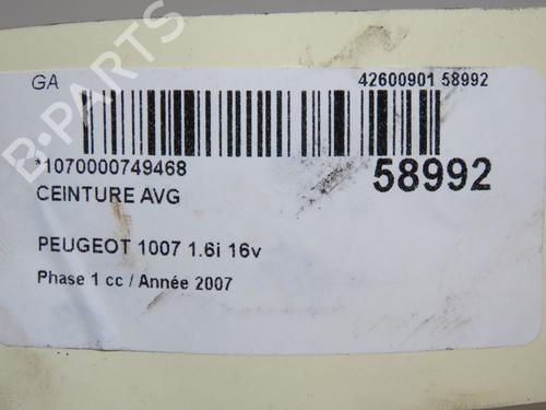 Front left seatbelt PEUGEOT 1007 (KM_) 1.6 16V | BP36819897I26 - Image 7