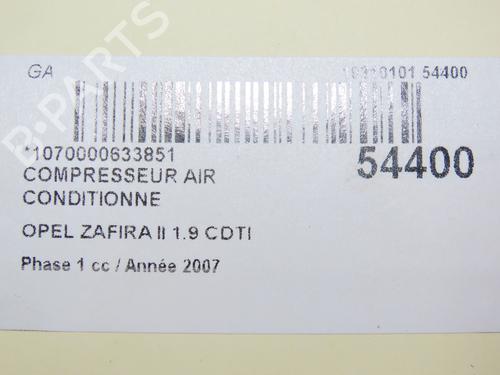 Used AC compressor OPEL ZAFIRA / ZAFIRA FAMILY B (A05) 1.9 CDTI (M75) (120 hp) 30652496