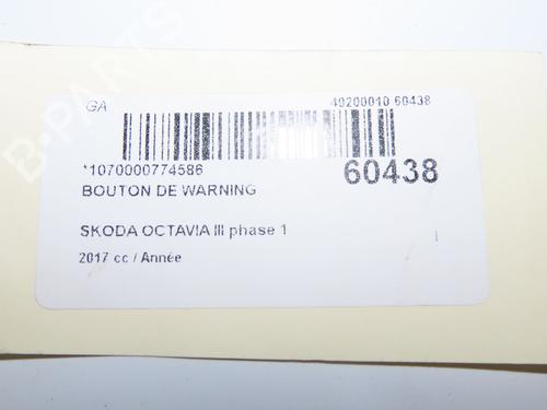 Warning switch SKODA OCTAVIA III Combi (5E5, 5E6) 2.0 TDI / TDI RS 4x4 | BP39571999I22 - Image 4