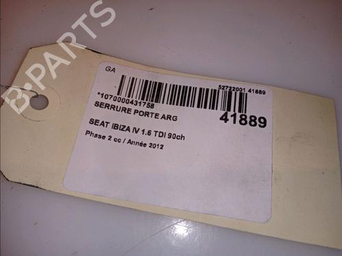 rear-left-lock-seat-ibiza-iv-6j5-6p1-16-tdi-6j0839015j-2008-2009-2010-2011-2012-2013-2014-2015-2016-2017-12354768 main image