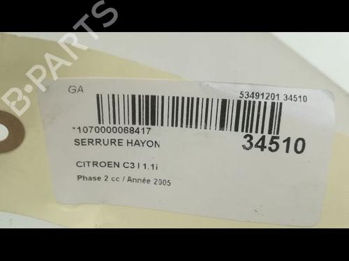 Used Tailgate lock CITROËN C3 I (FC_, FN_) 1.1 i (60 hp) 23177308