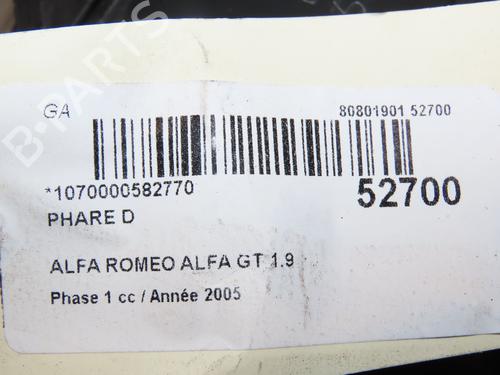 Right headlight ALFA ROMEO GT (937_) 1.9 JTD (937CXN1B) | BP29441822C29 