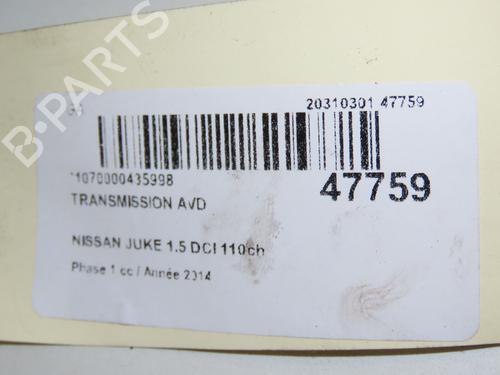 Right front driveshaft NISSAN JUKE (F15) 1.5 dCi | BP18148687M39 