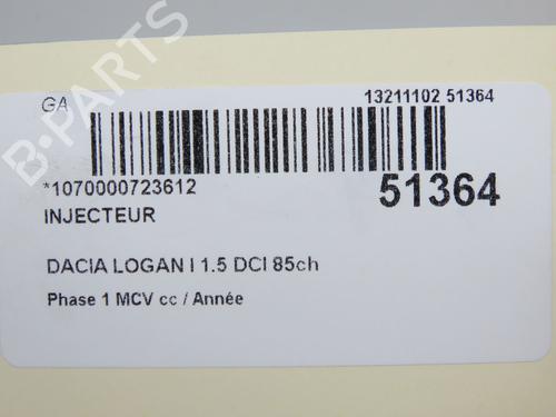 Used Injector Injector DACIA LOGAN MCV (KS_) 1.5 dCi (KS0W) (86 hp) 33279234 33279234