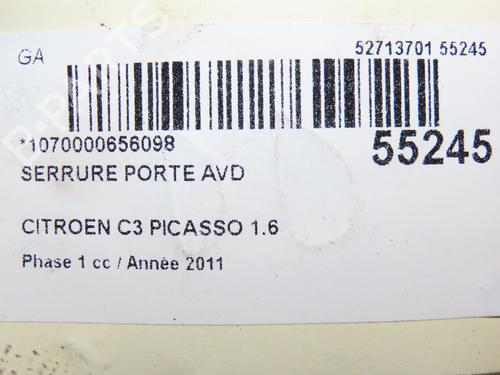Used Front right lock CITROËN C3 Picasso (SH_) 1.6 HDi 110 (112 hp) 28831625