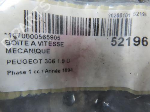 Used Gearbox Gearbox PEUGEOT 306 Hatchback (7A, 7C, N3, N5) 1.9 D (68 hp) 40162883 40162883