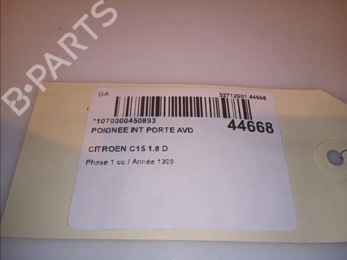 Used Front right interior door handle Front right interior door handle CITROËN C15 Box Body/MPV (VD_) 1.8 D (60 hp) 14951404 14951404