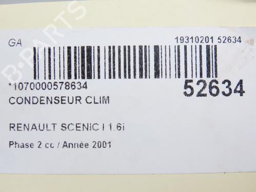 Heater matrix RENAULT SCÉNIC I MPV (JA0/1_, FA0_) 1.6 (JA00, JA16, JA15, JA19, JA1V, JA2B, JA2C, JA0B,... | BP28801484M63