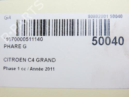 Left headlight CITROËN C4 Grand Picasso I (UA_) 1.6 HDi 110 | BP28832514C28