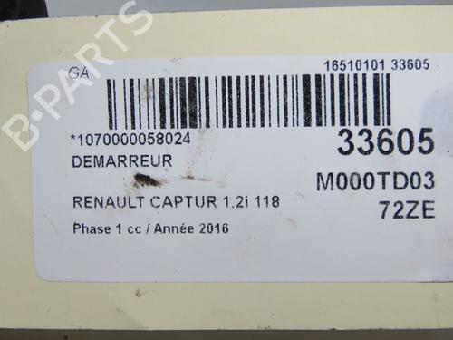 Used Starter Starter RENAULT CAPTUR I (J5_, H5_) 1.2 TCe 120 (118 hp) 9618239 9618239