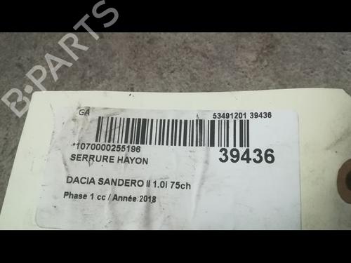 Bagklap lås DACIA SANDERO II 1.0 SCe 75 (B8JC, B8JD, B8NC) (73 hp) 9610295