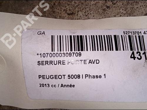 Front right lock PEUGEOT 5008 (0U_, 0E_) 1.6 HDi | BP9664981C97 