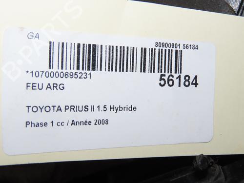 Left taillight TOYOTA PRIUS Liftback (_W2_) 1.5 Hybrid (NHW20_, NHW20R) | BP31936032C34