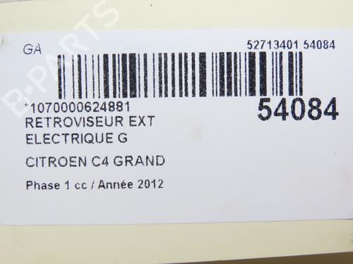Used Left mirror CITROËN C4 Grand Picasso I (UA_) 1.6 HDi 110 (112 hp) 28831487