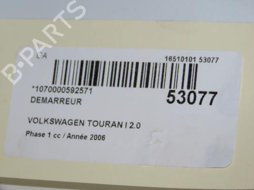 Used Starter Starter VW TOURAN (1T1, 1T2) 2.0 TDI 16V (140 hp) 33711599 33711599