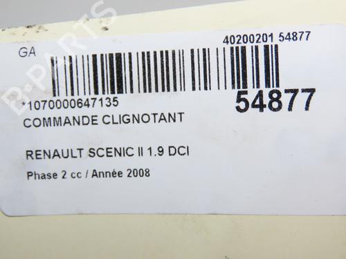 Used Steering column stalk RENAULT GRAND SCÉNIC II (JM0/1_) 1.9 dCi (JM14) (131 hp) 30867356