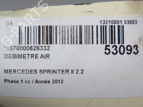 Mass air flow sensor MERCEDES-BENZ SPRINTER 3,5-t Van (B906) 313 CDI (906.631, 906.633, 906.635, 906.637) | BP31056205M95 