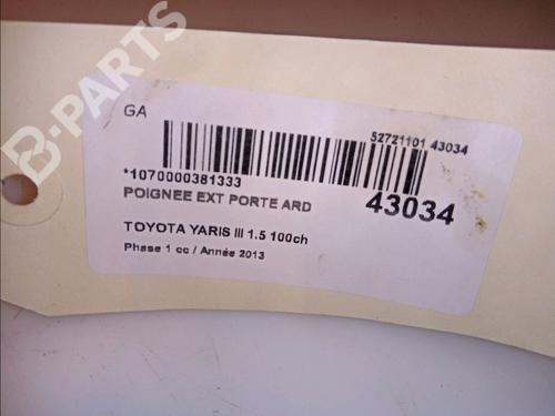 Rear right exterior door handle TOYOTA YARIS (_P13_) 1.5 Hybrid (NHP130_, NHP130) | BP11103205C130