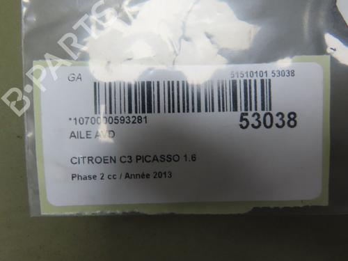 Right front fenders CITROËN C3 Picasso (SH_) 1.6 HDI 90 | BP28968303C42 