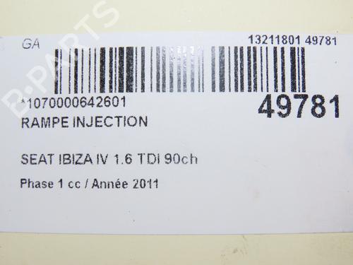 Used Injection rail SEAT IBIZA IV (6J5, 6P1) 1.6 TDI (90 hp) 28828890